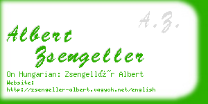 albert zsengeller business card